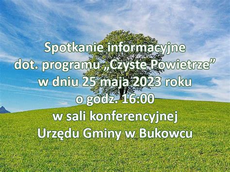 Spotkanie Informacyjne Programu Czyste Powietrze Maja Roku