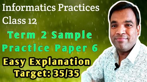 CBSE Informatics Practices Term 2 Practice Paper IP 065 Term 2