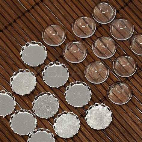 Wholesale 9 5 10mm Clear Domed Glass Cabochon Cover For Flat Round DIY