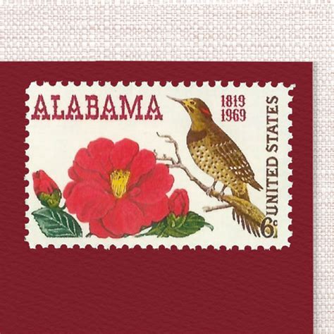 6 Alabama Statehood Pack Of 25 Unused Stamps From 1969