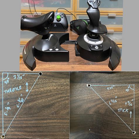 Thrustmaster tFlight HOTAS One / Four / X mounting template : r/hotas