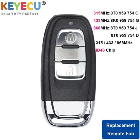 Keyecu Kydz Smart Remote Key 315mhz 8t0 959 754c 433mhz 8k0 959 754 G