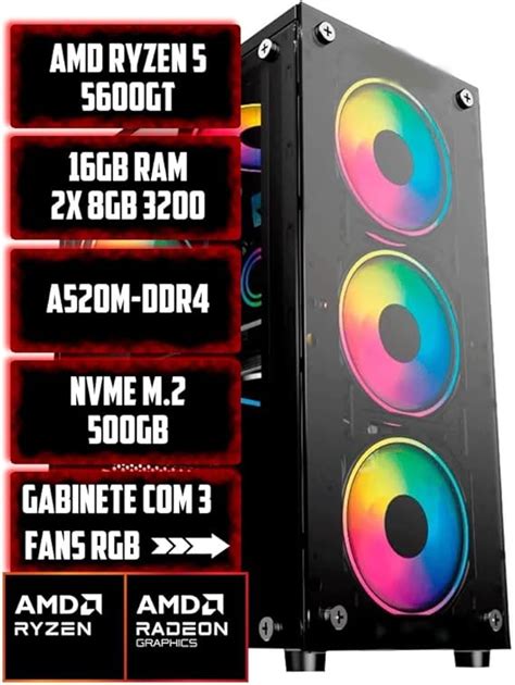 Pc Gamer Amd Ryzen 5 5600GT Radeon Graphics Vega 7 16gb Ram Nvme