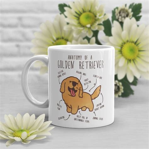 Golden Retriever Coffee Mug Cute Golden Retriver T Dog Etsy