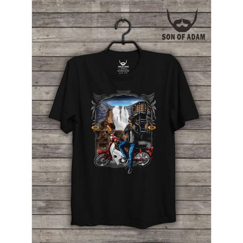 Jual KAOS PRIA KAOS CUSTOM SABLON DTG DESAIN MOTOR JADUL Shopee Indonesia