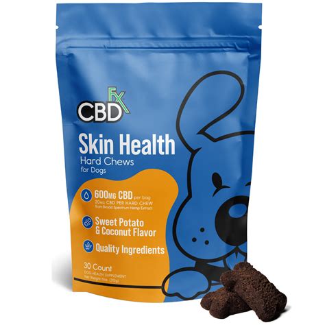 Skin Health Cbd Dog Hard Treats Cbdfx 600mg 30 Count