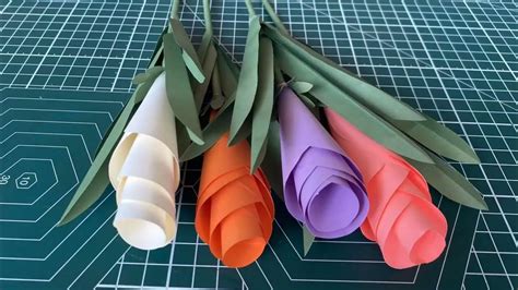 Diy Easy Rolled Paper Rose Tutorial Youtube