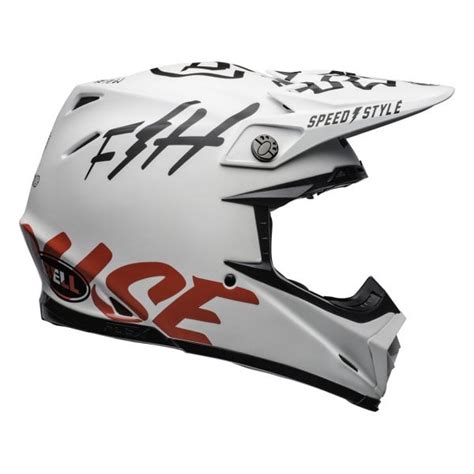 Bell Adults Fasthouse Moto Flex Helmet Fasthouse Wrwf White Black