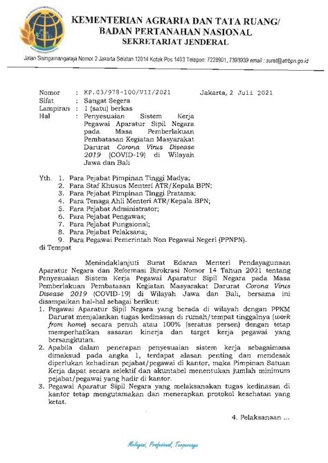 Surat Edaran Kepala Badan Pertanahan Nasional Bpn No Kp