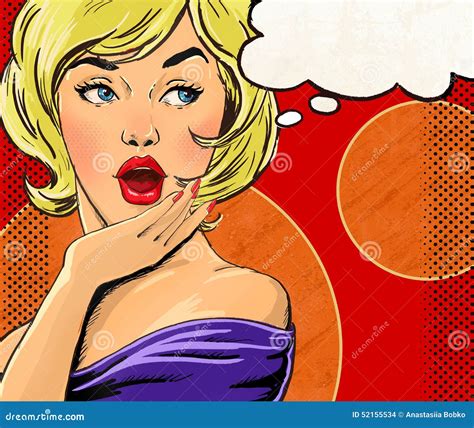 Illustration D Art De Bruit De Fille Blonde Avec La Bulle De La Parole Fille D Art De Bruit