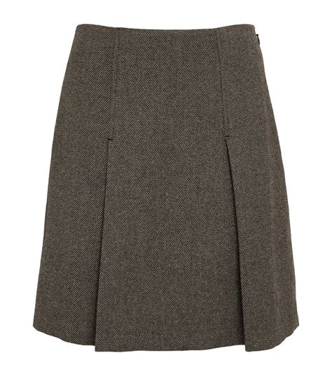 Womens Vince Grey Pleated Mini Skirt Harrods Countrycode