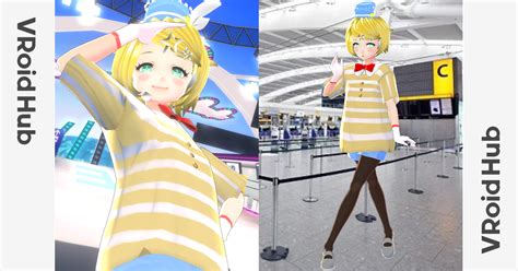 Rin Kagamine Tricolore Airline 鏡音リン 【トリコロール・エア・ライン】 Vroid Hub