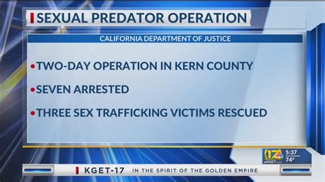 7 Arrested 3 Victims Rescued Following Sex Predator Sting In Kern