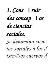 Epistemologia Sosc Docx Consruir Dos Concepos De Ciencias Sociales