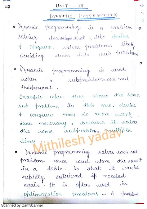 Daa Unit This Is Notes Btech Cse Rd Year Daa Studocu