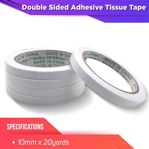 Double Sided Adhesive Tissue Tape 10mm X 20yards Shopee Philippines