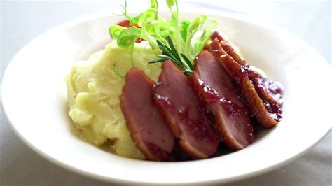 Grilled duck breast with sauce 1790917 Stock Video at Vecteezy