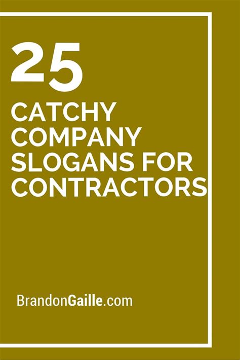 75 Catchy Company Slogans For Contractors Business Slogans Company