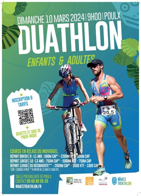 Annulé DUATHLON ENFANTS ET ADULTES 10 03 24 Mairie de Poulx