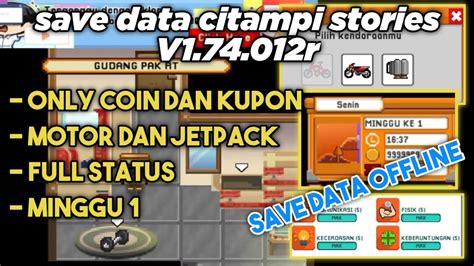 Update Save Data Citampi Stories V1 74 012r Save Data Offline YouTube