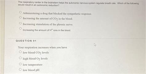 Solved The respiratory center in the brainstem helps the | Chegg.com 