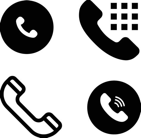 Simple Phone Icon. Flat telephone set and mobile phone symbols