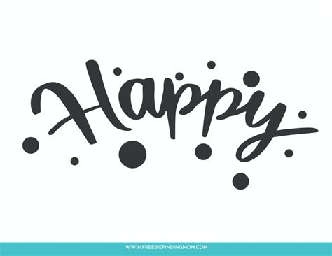 Writing "Happy" with Cursive Letters Printable