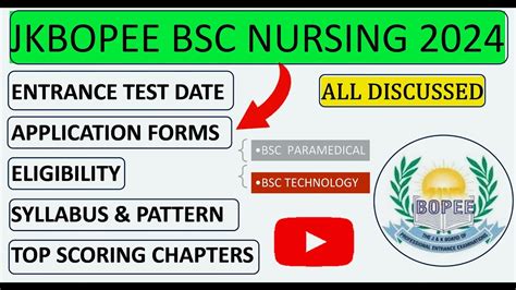 Jkbopee Bsc Nursing Application Forms Syllabus Eligibility