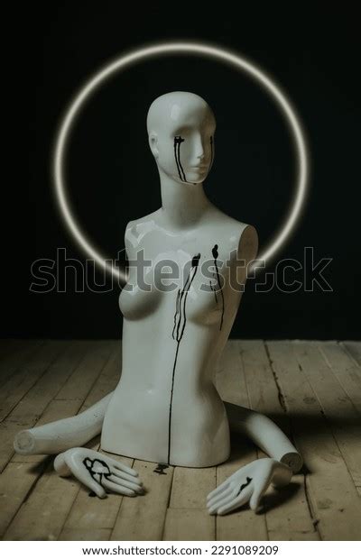 White Naked Female Sculpture Black Tears Stock Photo 2291089209 Shutterstock