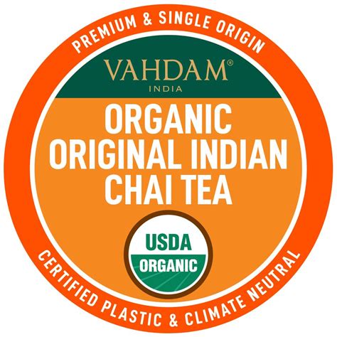 Amazon VAHDAM Organic Original Masala Chai Tea K Cup Compatible