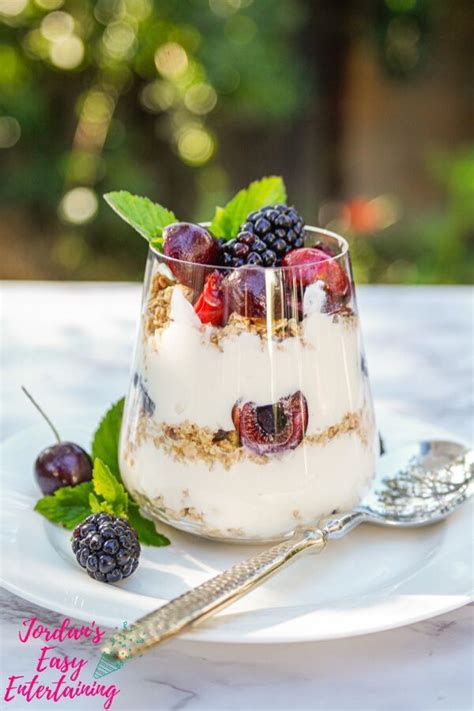 Summer Fruit And Yogurt Parfait With Granola Jordan S Easy Entertaining