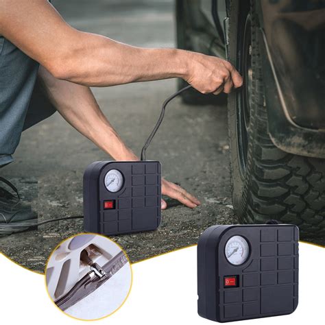 Usloyux Auto Inflations Pump Portable Pointer Type Car Pump Car Tire