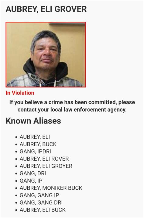 John Chiv Convicted Sex Offender Eli Grover Aubrey In Custody For