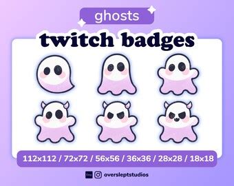 Cute Halloween Ghost Sub Badges For Twitch Youtube Discord Etsy