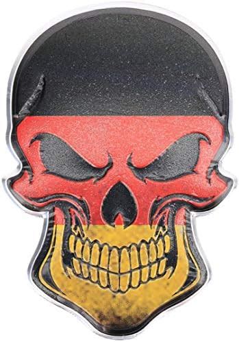 D Metall Skull Totenkopf Sticker Logo Emblem Badge Auto Aufkleber