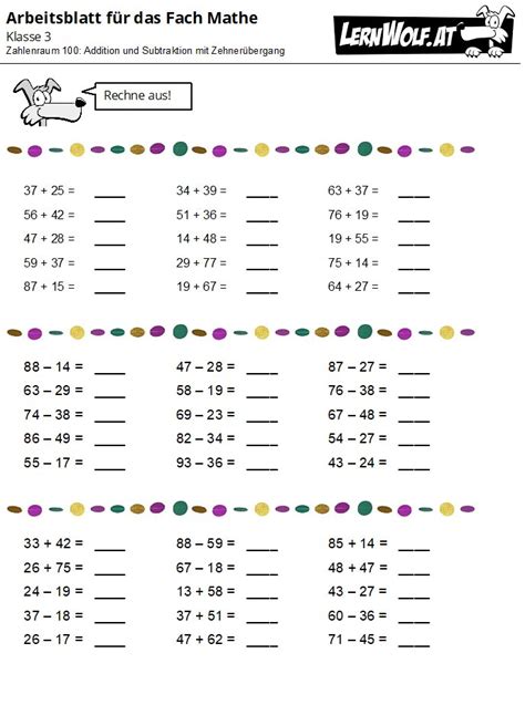 Übungen Mathe Klasse 3 kostenlos zum Download lernwolf at