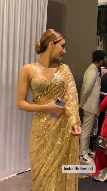 Kriti Sanon In A Nude Color Sari Artofit