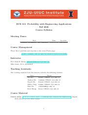 Ece F Syllabus V Pdf Zju Uiuc Institute Zhejiang University