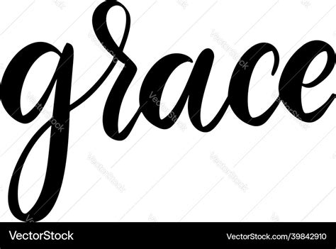 Grace Lettering Phrase On White Background Design Vector Image