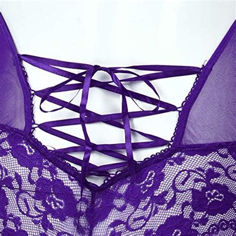 ranrann Homme Sissy Body Sexy Transparent Lingerie Dentelle sous vêtement Combinaison Ouverte