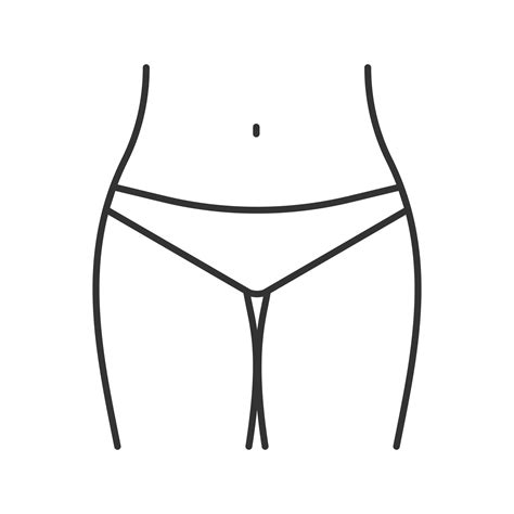 Bikini Zone Linear Icon Thin Line Illustration Contour Symbol Vector Isolated Outline Drawing