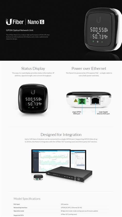 Ubiquiti Ufiber Nano Gpon Gigabit Passive Optical Network Unit Uf Nano