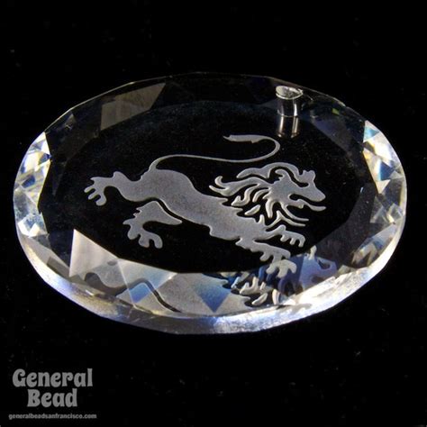 Swarovski 6051 20mm Leo Etched Crystal Pendant Etsy