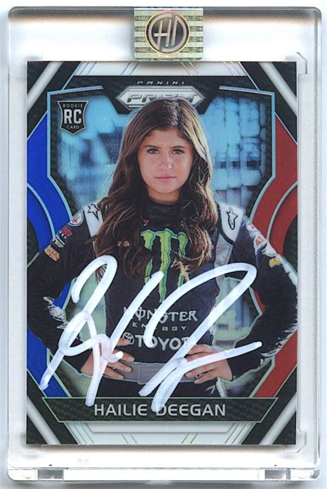 Hailie Deegan Signed Panini Prizm Prizms Red White Blue Rc