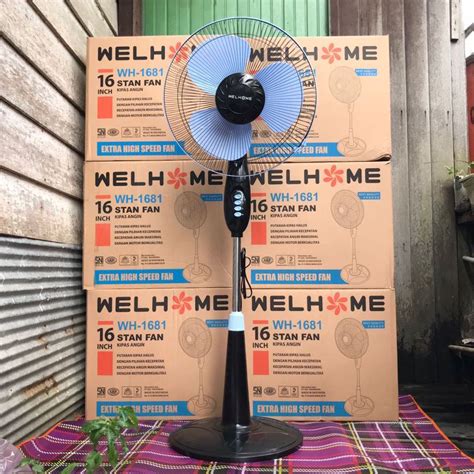 Jual Stand Fan Welhome Inch Kipas Angin Berdiri Kecepatan Wh