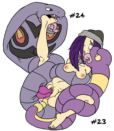 Rule 34 2014 Anal Anal Sex Arbok Areola Breasts Coiling Coils Double Penetration Ekans Erect