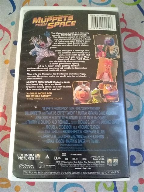 Jim Henson Pictures Presents Muppets From Space Vintage VHS Tape 1999