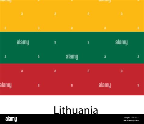 Flag of the country lithuania. Vector illustration. Exact colors Stock ...