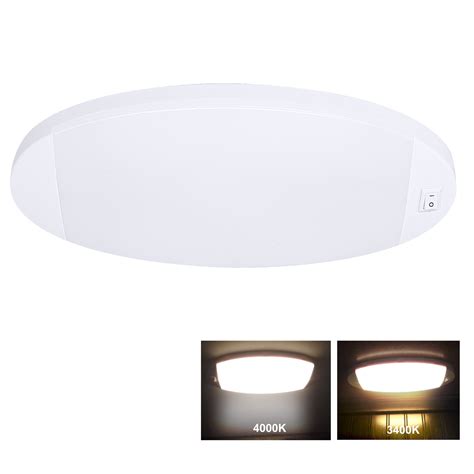 Facon Dimmable LED 12V Oval Pancake Light Interior Ceiling Dome Light