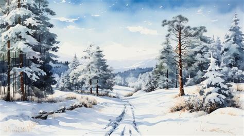 Pintura Paisagens Nevadas Imagens Download Grátis no Freepik